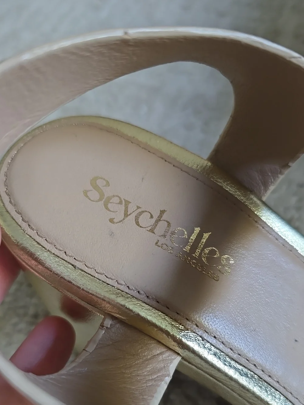 Seychelles | Blessings Gold Leather Platform Criss Cross Sandals